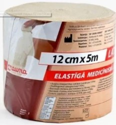 Бинт медицинский эластичный компрессионный Lauma высокой растяжимости р. 12смх5м