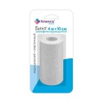 Бинт когезивный самофиксирующийся медицинский эластичный, Клинса р. 4мх10см 1 шт на полипропиленовой основе белый