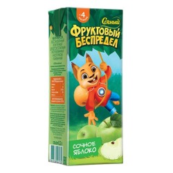 Сок Сочный Фруктовый беспредел яблочный осветленный с 4 мес 200 мл