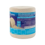 Бинт эластичный компрессионный, р. 3мх10см Интекс Про высокой растяжимости с индикатором натяжения и фиксаторами