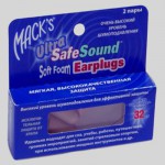 Беруши, Mack's (Макс) 4 шт Ультра СэйфСаунд усиленная защита от шума 32ДБ
