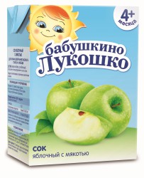 Сок Бабушкино лукошко яблоко с мякотью с 4 мес 200 мл