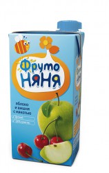 Сок Фрутоняня яблоко вишня с мякотью нектар с 5 мес. 500 мл