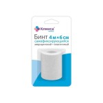 Бинт когезивный самофиксирующийся медицинский эластичный, Клинса р. 4мх6см 1 шт на полипропиленовой основе белый