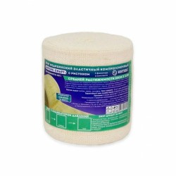 Бинт эластичный компрессионный Интекс-Смарт средней растяжимости с рисунком (с индикатором давления) с 2 фиксаторами р. 3.0мх10см