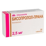 Бисопролол-Прана, таблетки покрытые пленочной оболочкой 2.5 мг 30 шт