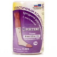 Бинт эластичный компрессионный Интекс средней растяжимости с застежкой р. 1.5мх8см
