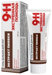 Гель-бальзам для ног 911 Экстренная помощь экстракт пиявки 100 мл